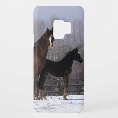 Arab Mare  Foal in Snow Case_Mate Samsung Galaxy S9 Case