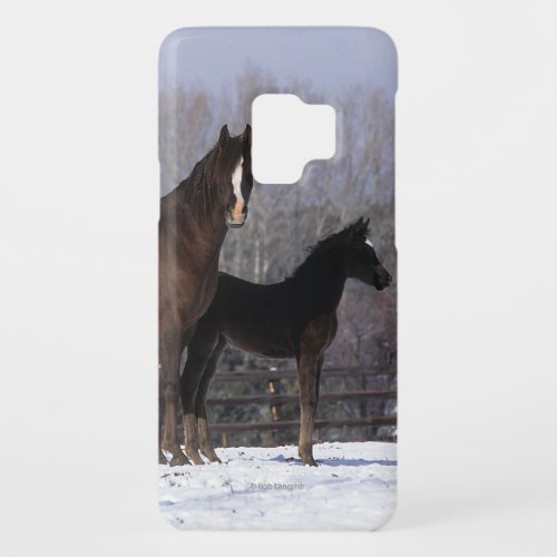 Arab Mare  Foal in Snow Case_Mate Samsung Galaxy S9 Case