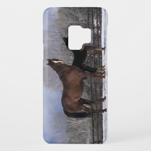 Arab Mare  Foal in Snow Case_Mate Samsung Galaxy S9 Case