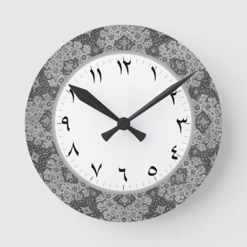Arab Numbers Clock Arabic Numeral Arabian Grey