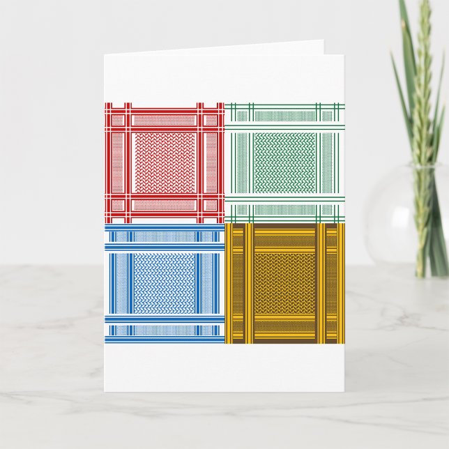 Arab Shemagh Scarves Greeting Cards (Creator Uploaded)