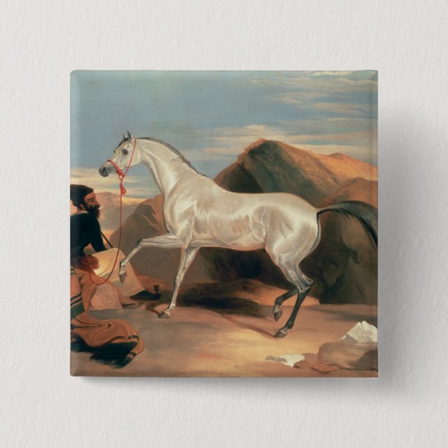 Arab Stallion Pinback Button (Front)