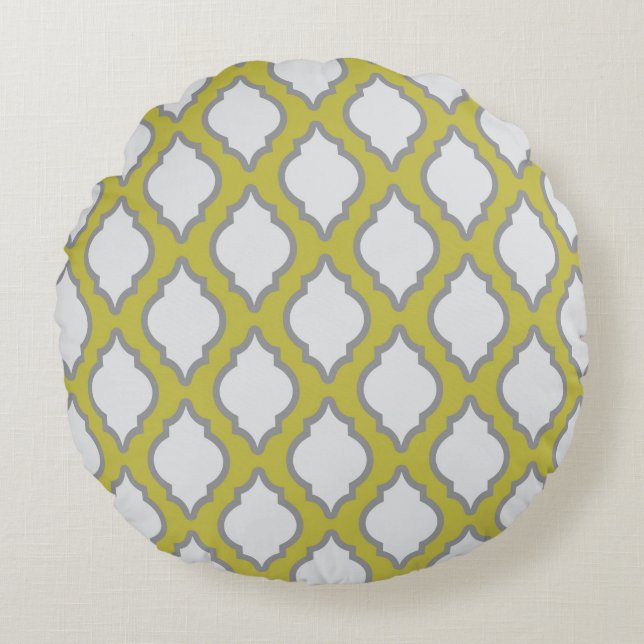 Arab Style Pattern Round Pillow (Front)