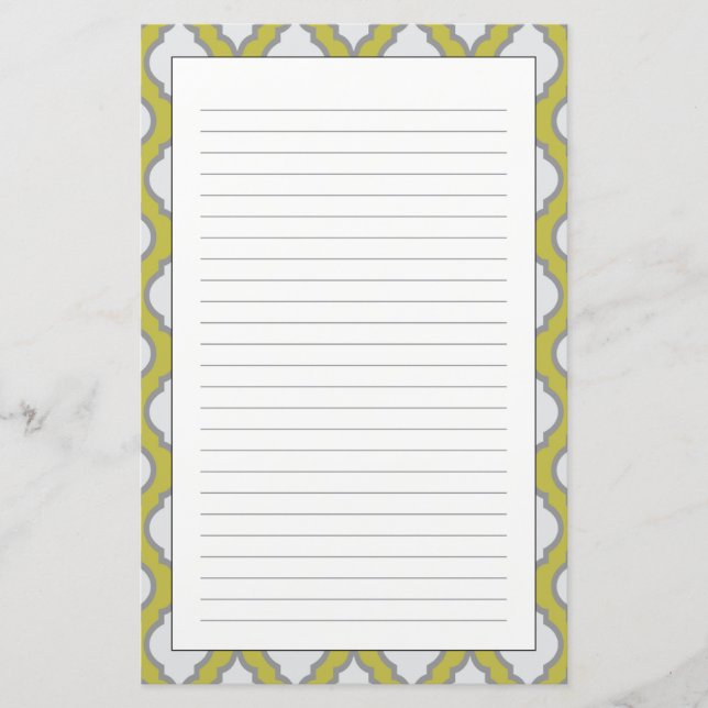Arab Style Pattern Stationery (Front)