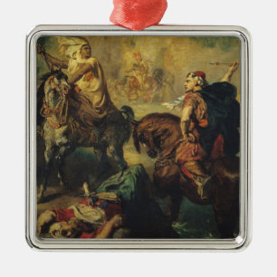 Arab Tribal Chiefs in Single Combat Metal Ornament