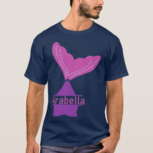 Arabella Amethyst Purple Upside Mermaid Tail Vecto T_Shirt