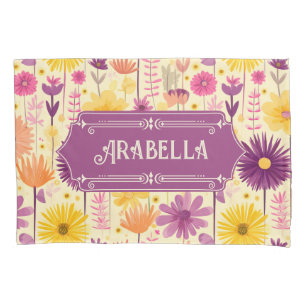 Arabella Cascading Modern Floral Pattern Pillow Case