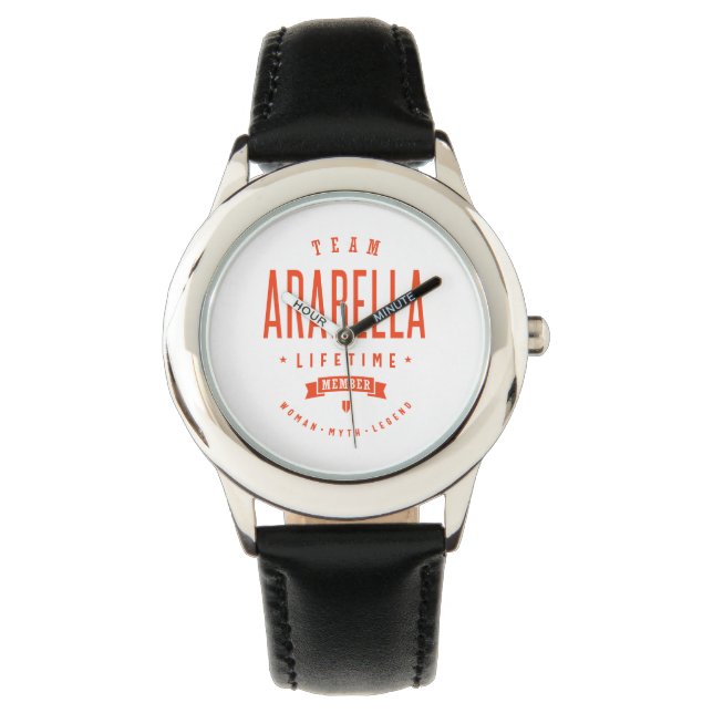 Arabella Personalized Name Birthday Gift Watch (Front)