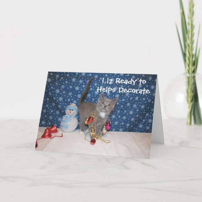 Arabella's Christmas - Cat / Kitten Christmas Card (Front)