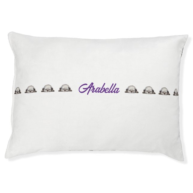 🐾 "Arabella's Royal Slumber" Personalized Dog Bed (Front)