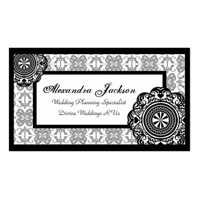 Arabesque Black Lace, Business Card