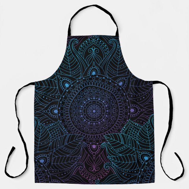 Arabesque Bliss: Oriental Mandala Magic Apron (Front)