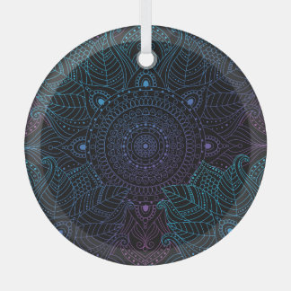 Arabesque Bliss: Oriental Mandala Magic Glass Ornament