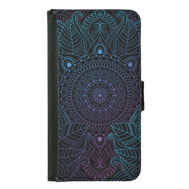 Arabesque Bliss: Oriental Mandala Magic Samsung Galaxy Wallet Case (Front)
