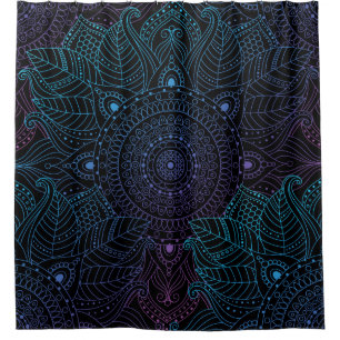 Arabesque Bliss: Oriental Mandala Magic Shower Curtain