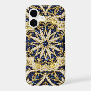 arabesque blue mosaic iPhone 17 case