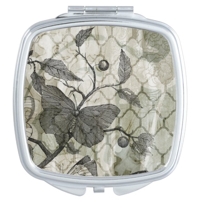 Arabesque Butterflies I Compact Mirror (Front)