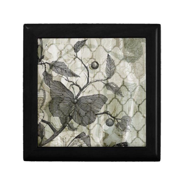 Arabesque Butterflies I Keepsake Box (Front)