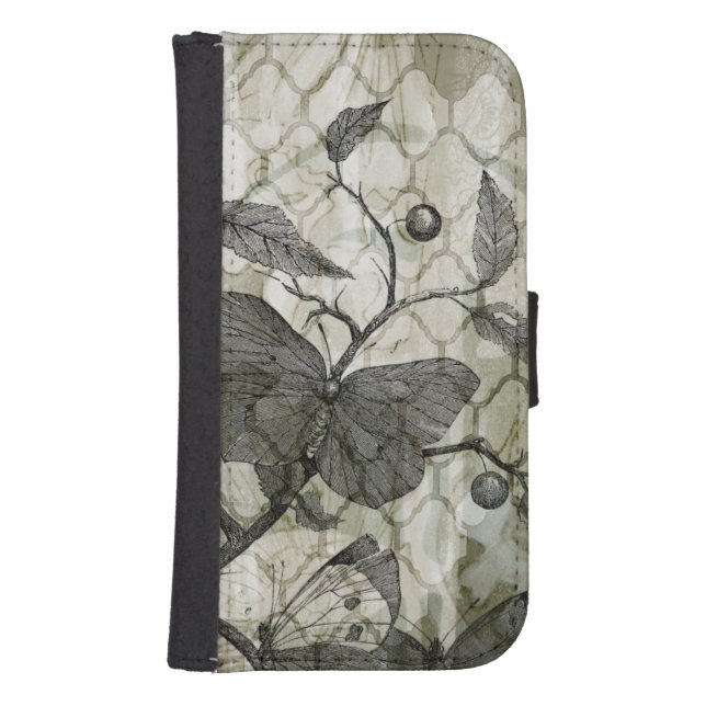 Arabesque Butterflies I Samsung Galaxy Wallet Case (Front)