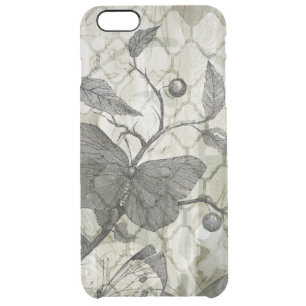 Arabesque Butterflies I Clear iPhone 6 Plus Case