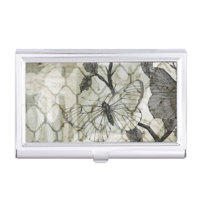 Arabesque Butterflies II Business Card Case (Front)