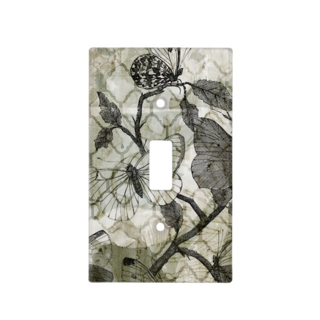 Arabesque Butterflies II Light Switch Cover (Front)