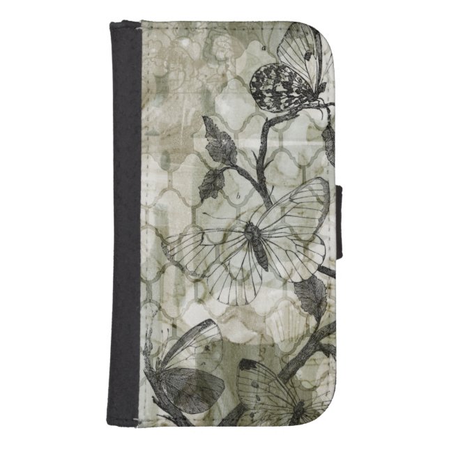 Arabesque Butterflies II Samsung Galaxy Wallet Case (Front)