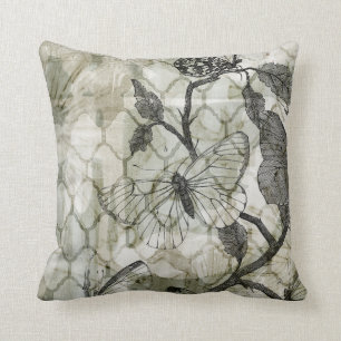 Arabesque Butterflies II Throw Pillow