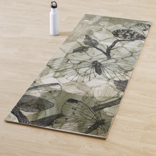 Arabesque Butterflies II Yoga Mat (In Situ)