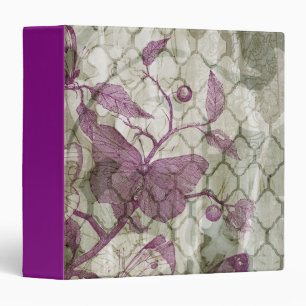 Arabesque Butterflies III 3 Ring Binder