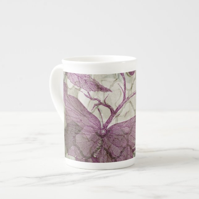 Arabesque Butterflies III Bone China Mug (Front Left)