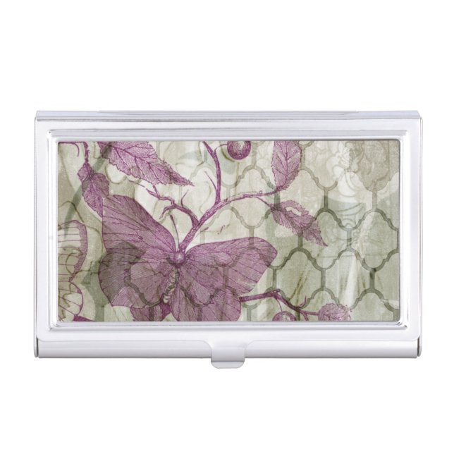 Arabesque Butterflies III Case For Business Cards (Front)