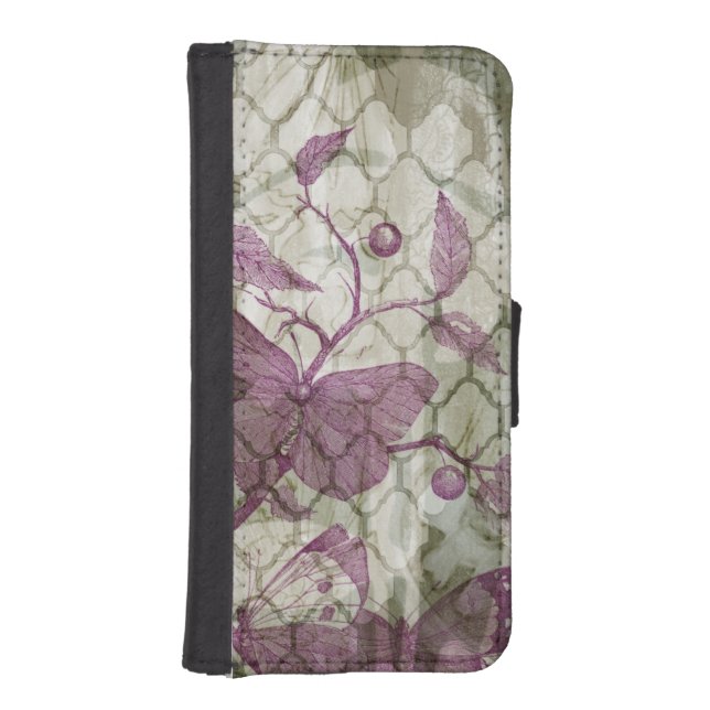 Arabesque Butterflies III iPhone Wallet Case (Front)