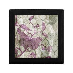 Arabesque Butterflies III Keepsake Box