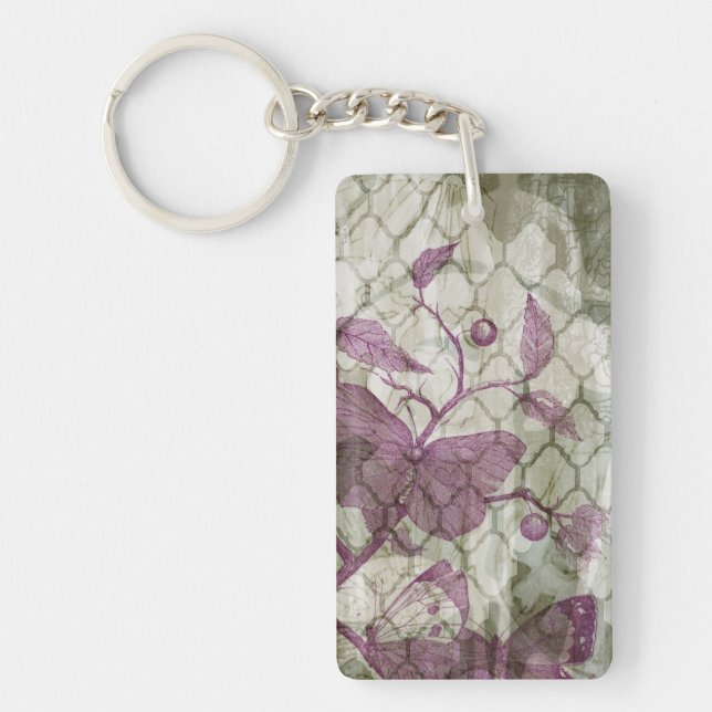 Arabesque Butterflies III Keychain (Front)