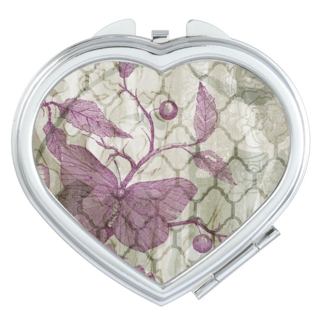 Arabesque Butterflies III Makeup Mirror (Front)