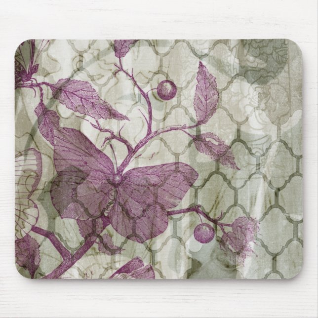 Arabesque Butterflies III Mouse Pad (Front)