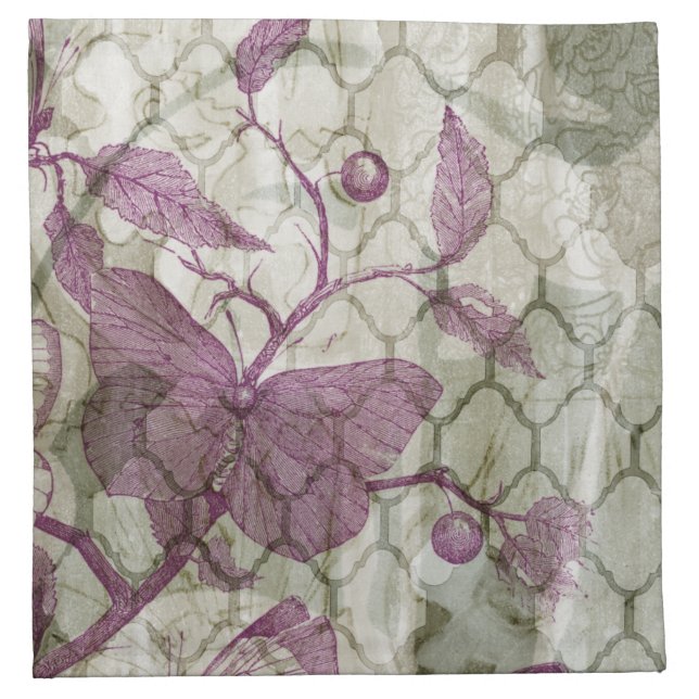 Arabesque Butterflies III Napkin (Front)
