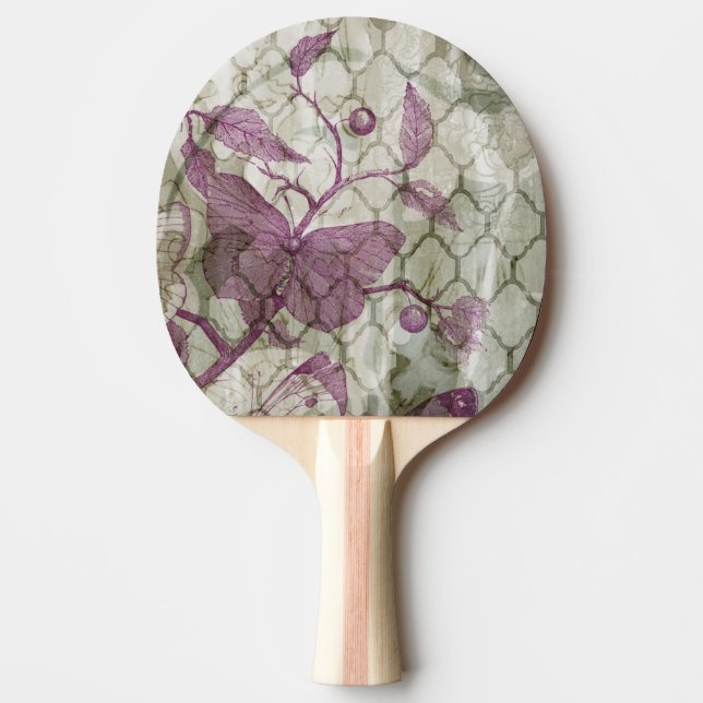 Arabesque Butterflies III Ping-Pong Paddle (Front)