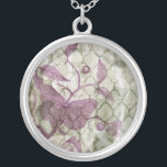 Arabesque Butterflies III Silver Plated Necklace<br><div class="desc">Animals</div>