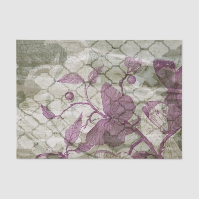 Arabesque Butterflies III Tissue Paper (Front)