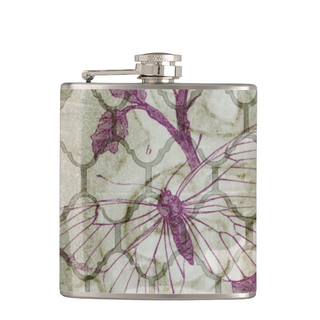 Arabesque Butterflies IV Flask (Front)
