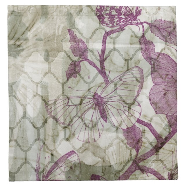 Arabesque Butterflies IV Napkin (Front)