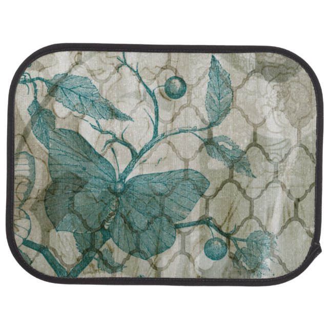 Arabesque Butterflies V Car Floor Mat (Rear)