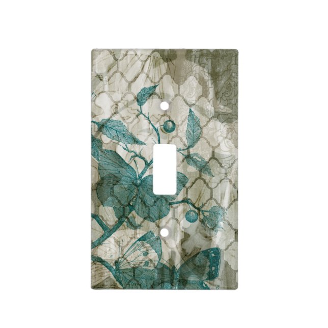 Arabesque Butterflies V Light Switch Cover (Front)