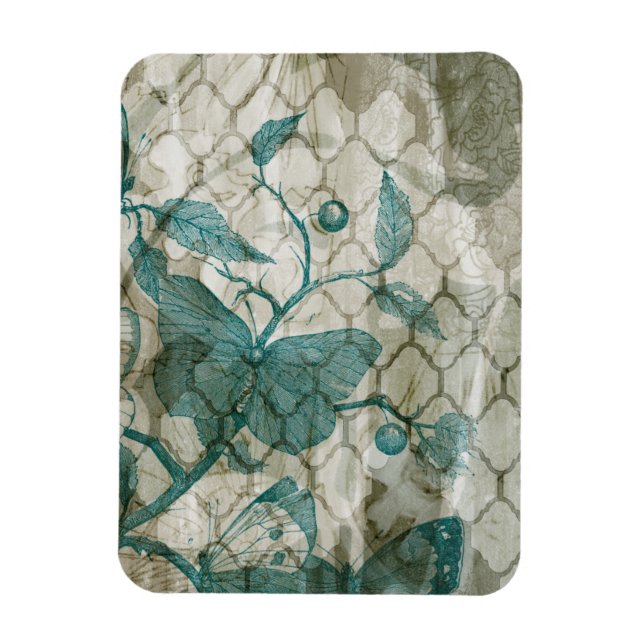 Arabesque Butterflies V Magnet (Vertical)