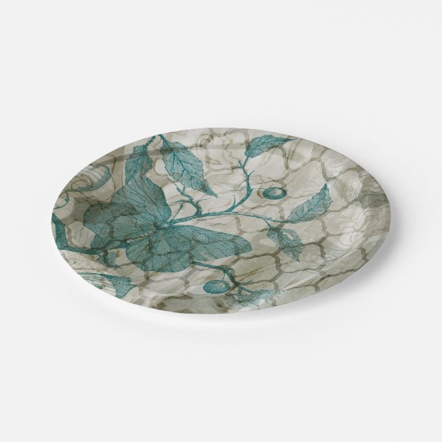 Arabesque Butterflies V Paper Plates (Angled)