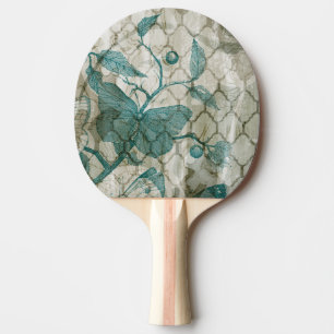 Arabesque Butterflies V Ping-Pong Paddle
