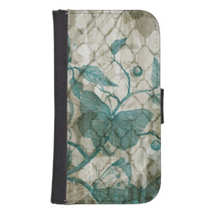 Arabesque Butterflies V Galaxy S4 Wallet Case