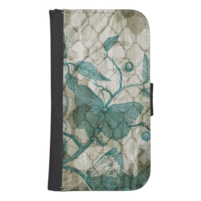 Arabesque Butterflies V Samsung Galaxy Wallet Case (Front)